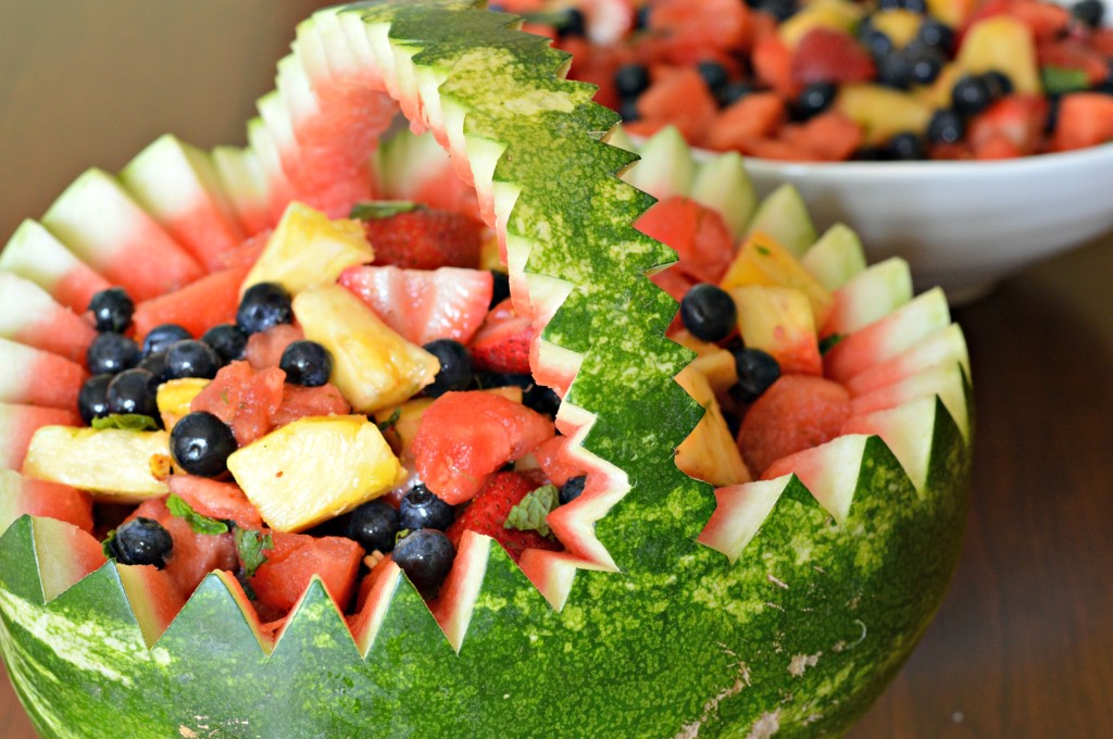 baby carriage watermelon fruit basket