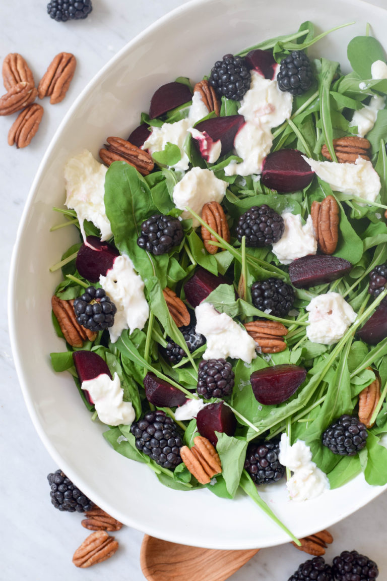 Beets, Burrata & Blackberry Salad for Rosh Hashanah - West of the Loop